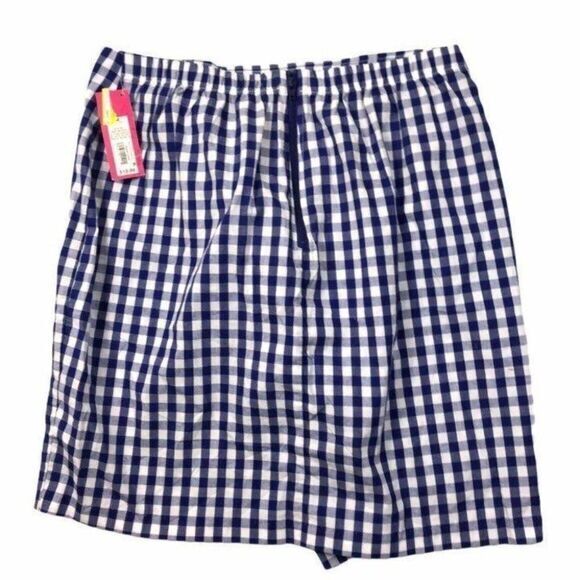 Xhilaration Skirt Womens Size Medium New Short Cute Blue White Checkered - Picture 2 of 3